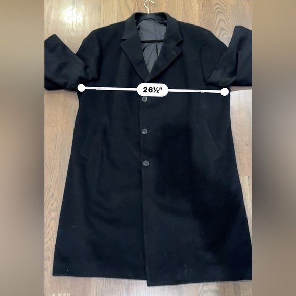 Weatherproof full length double breast peacoat Men 52 R Cashmere Black Italy - Picture 11 of 13